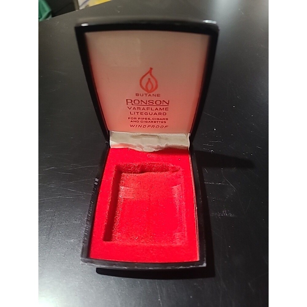 Case Only RONSON BUTANE BOX-CASE- Varaflame Wind proof - black